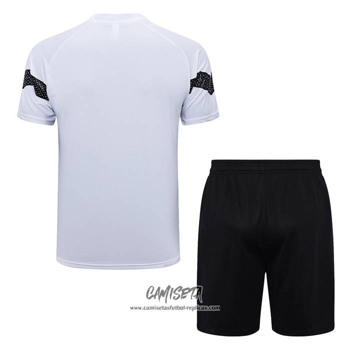 Chandal del Borussia Dortmund 2022-2023 Manga Corta Blanco - Pantalon Corto